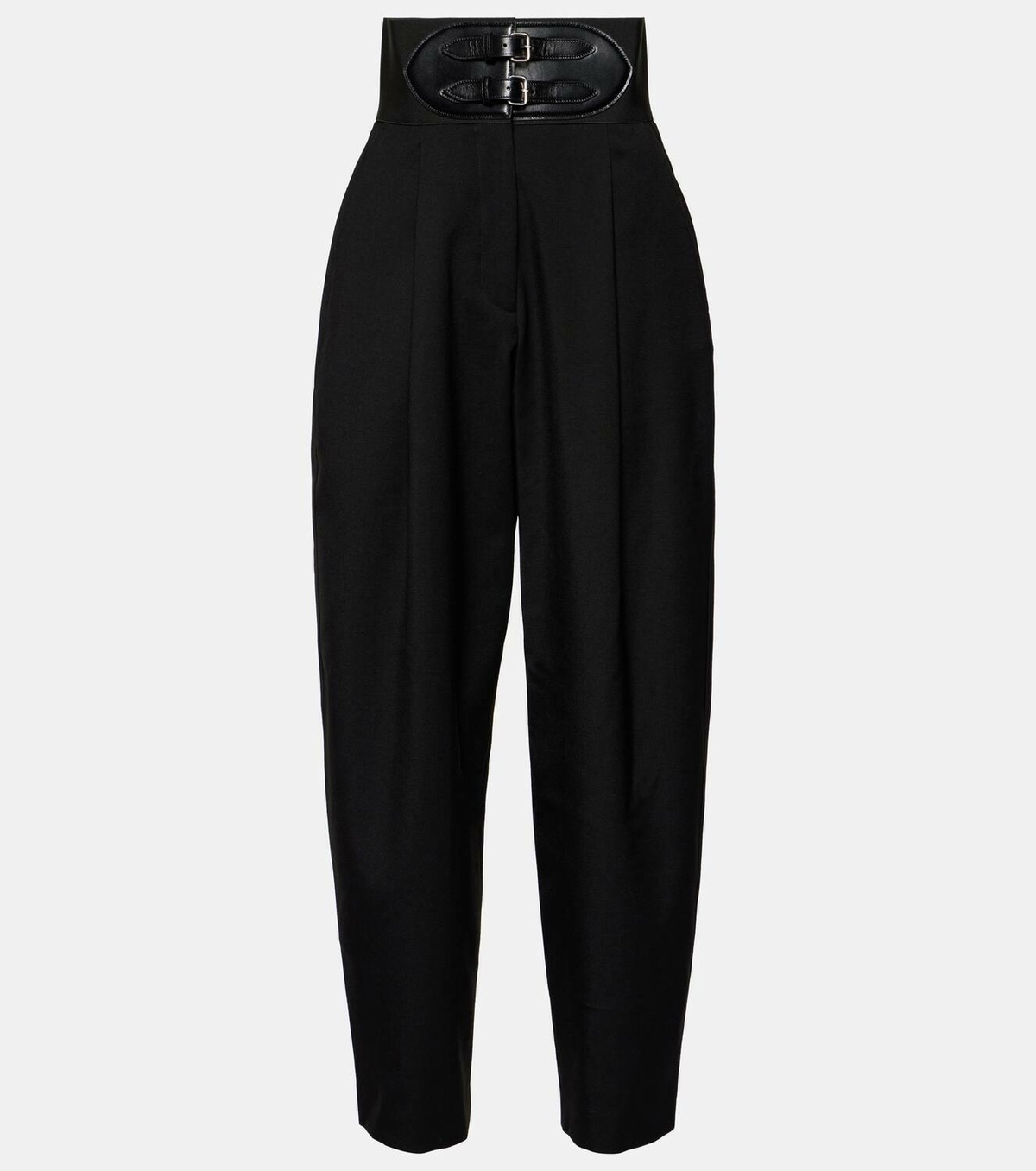 ボトムスその他 Alaia Black virgin wool trousers Alaïa High-rise virgin wool tapered pants ALAÏA
