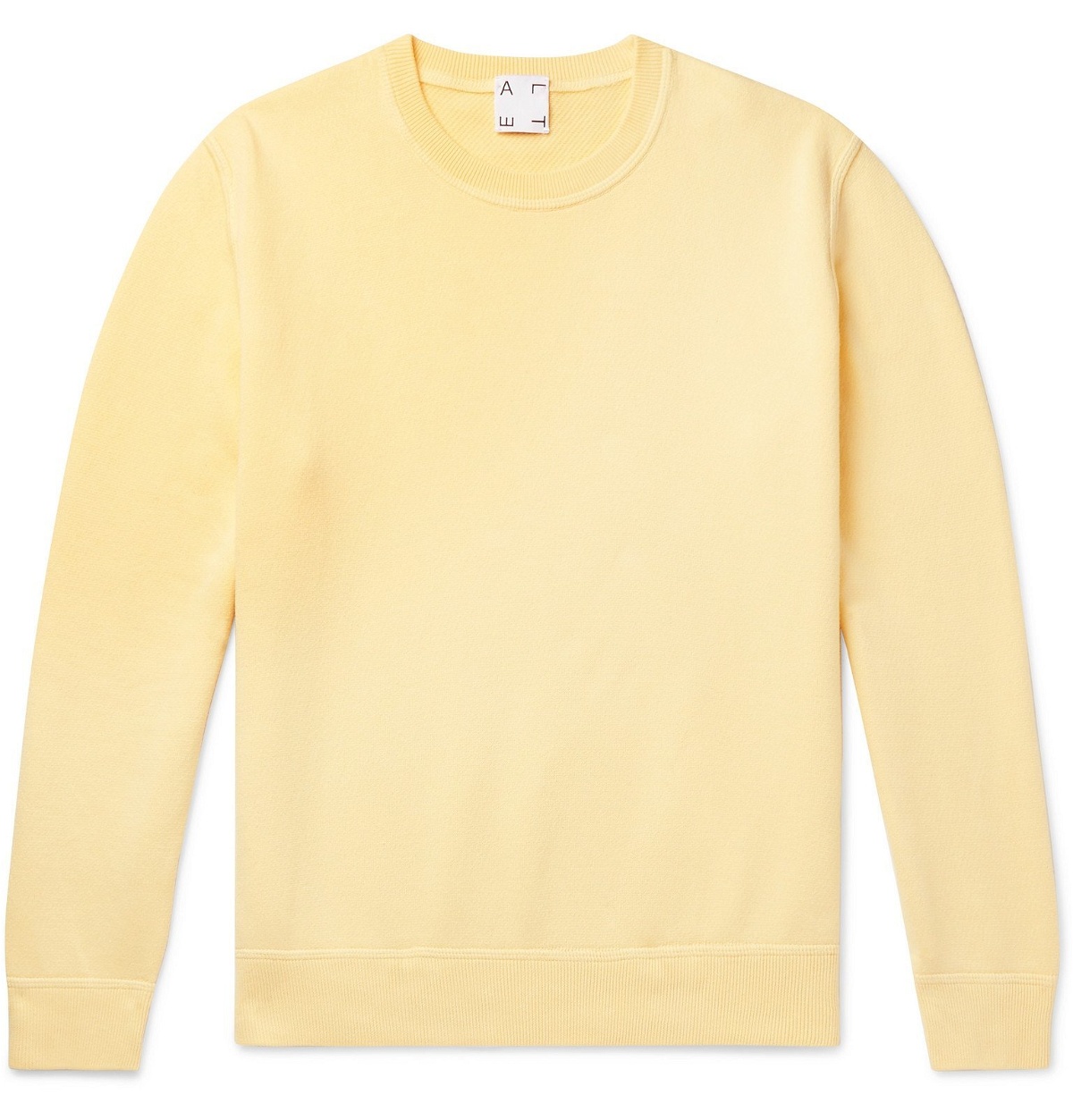 Photo: Altea - Loopback Cotton-Jersey Sweatshirt - Yellow