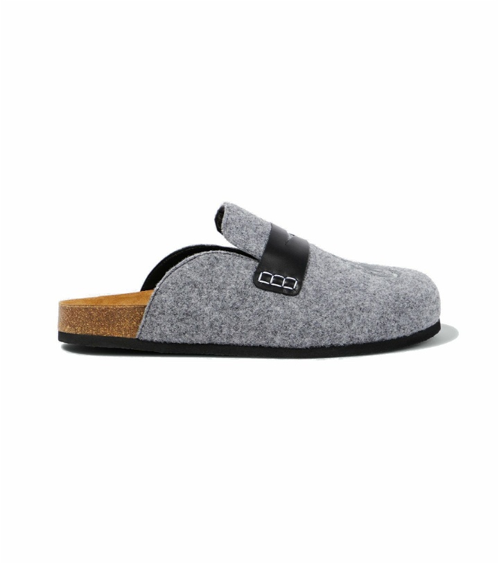 Photo: JW Anderson - Leather-trimmed slippers