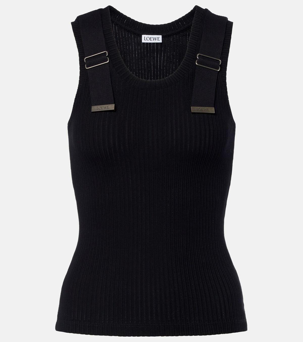Loewe Ribbed-knit cotton-blend tank top