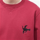 By Parra Men's Snaked By Ahorse Crew Sweat in Beet Red