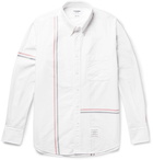 Thom Browne - Slim-Fit Button-Down Collar Striped Cotton Oxford Shirt - Men - White