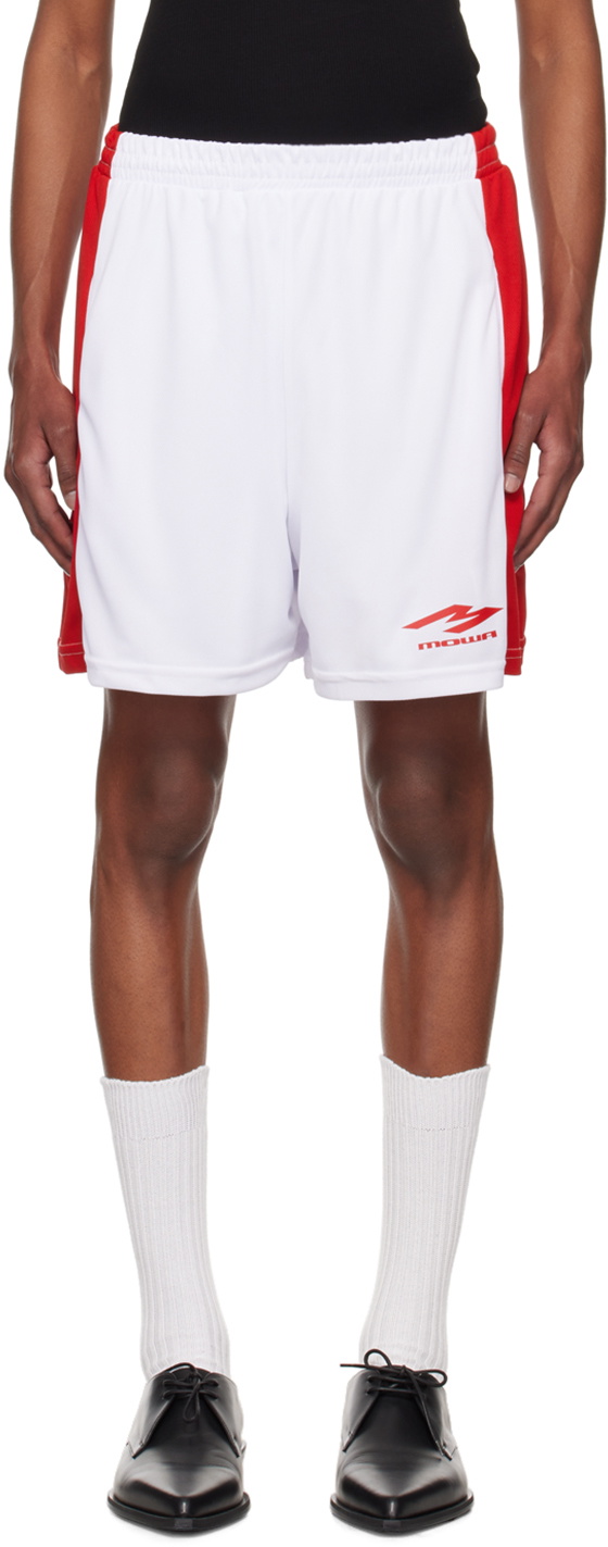 Mowalola White & Red Sucker Shorts