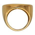 Bottega Veneta Gold Engraved Ring