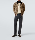 Valentino VGold leopard-print wool blouson jacket