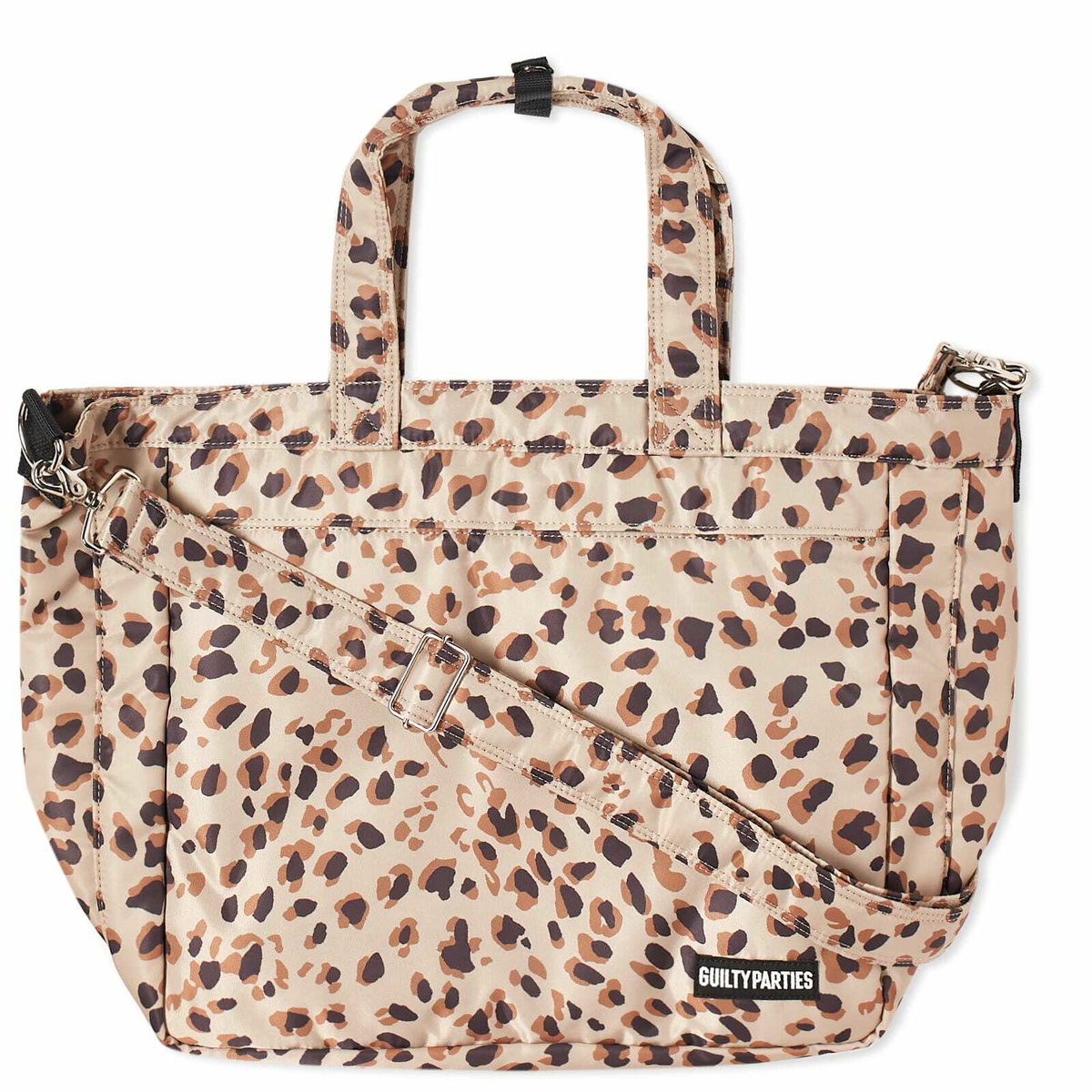 Wacko Maria Men's Porter Leopard 12inch Tote Bag in Beige Wacko Maria