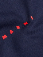 Marni - Logo-Print Cotton-Jersey Sweatshirt - Blue