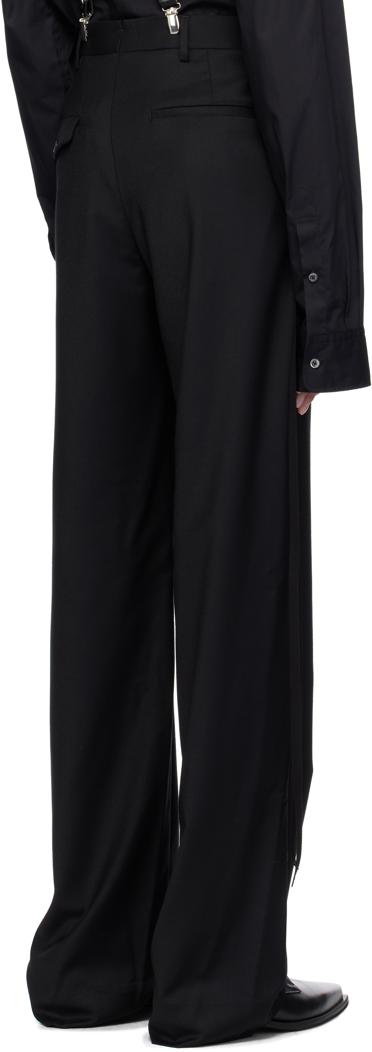Ann Demeulemeester Black Leon Comfort Fit Trousers