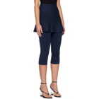 ALAÏA Navy Compact Knit Skirt Leggings
