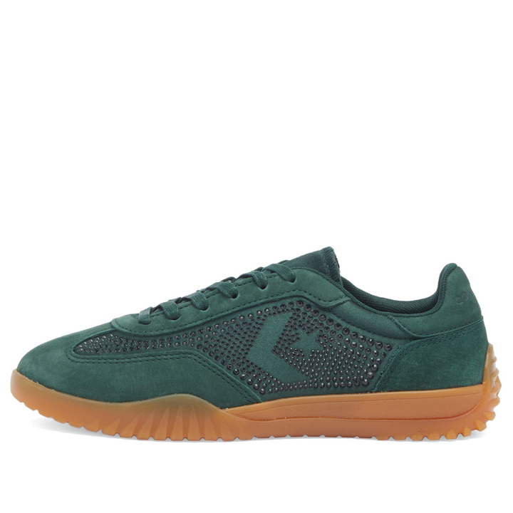 Photo: Converse Men's x Swarovski Run Star Trainer in Deep Emerald/White/Multi