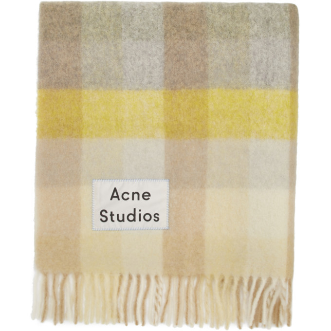 acne-studios-yellow-and-grey-blanket-scarf-acne-studios