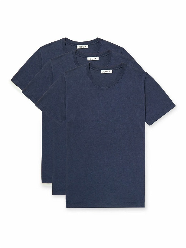 Photo: CDLP - Three-Pack Lyocell and Pima Cotton-Blend Jersey T-Shirts - Blue
