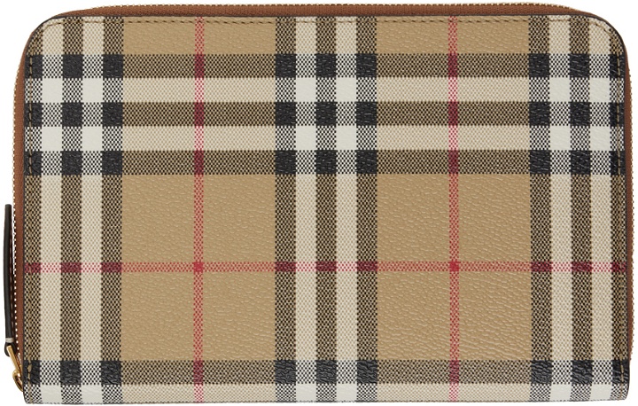 Photo: Burberry Beige Check Travel Wallet