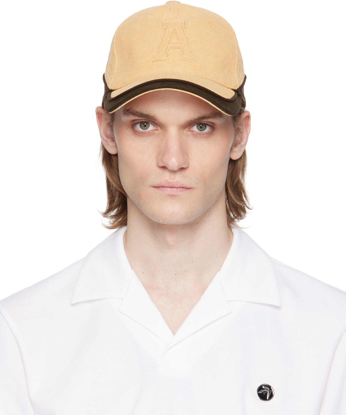 AMBUSH Beige & Black Canvas 'A' Patch Cap