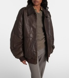 Calvin Klein Collection Johnson leather bomber jacket