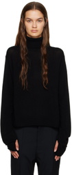 Sofie D'Hoore Black Rolled Edge Turtleneck