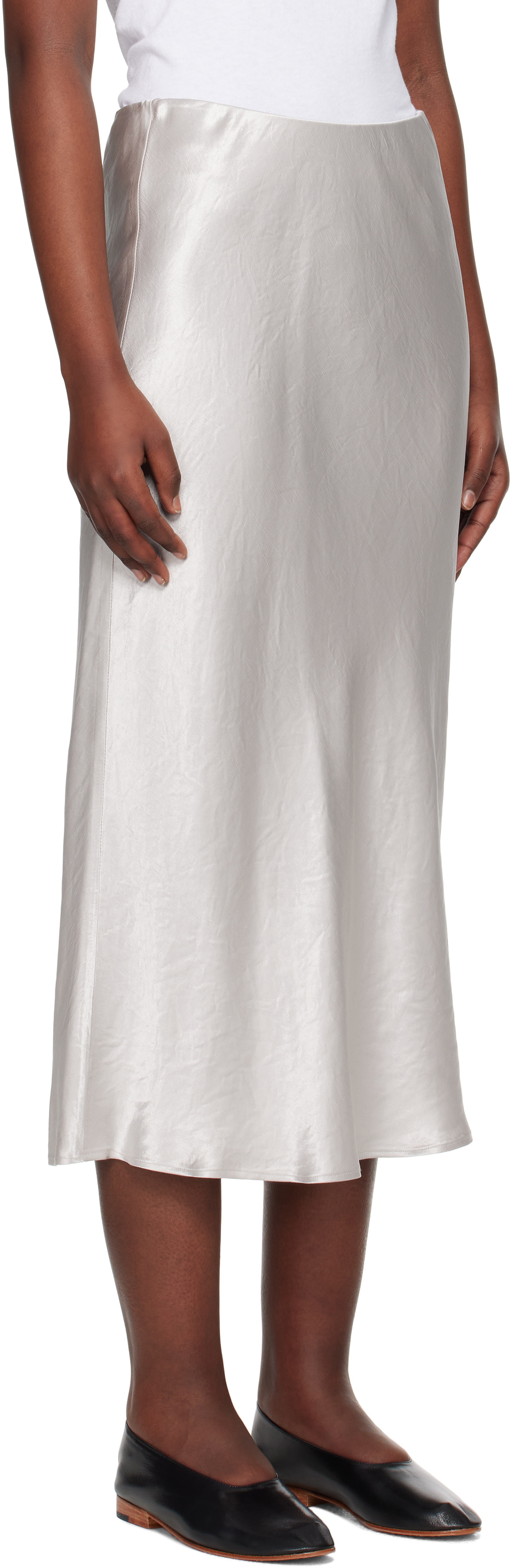 Max Mara Leisure Silver Alessio Midi Skirt