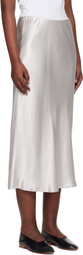 Max Mara Leisure Silver Alessio Midi Skirt