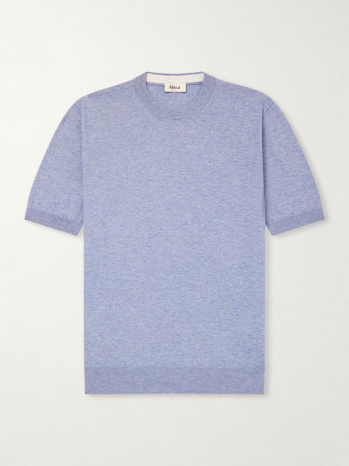 Altea - Maglia Cotton and Cashmere-Blend T-Shirt - Blue