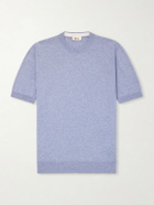 Altea - Maglia Cotton and Cashmere-Blend T-Shirt - Blue