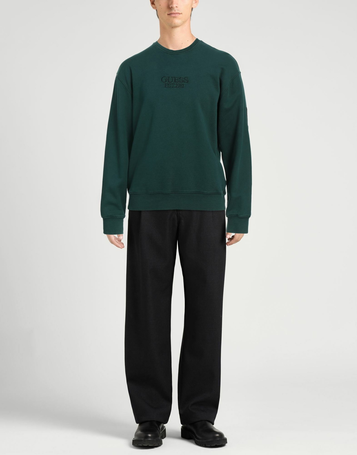 Guess Mens Sweatshirt Dark in Green