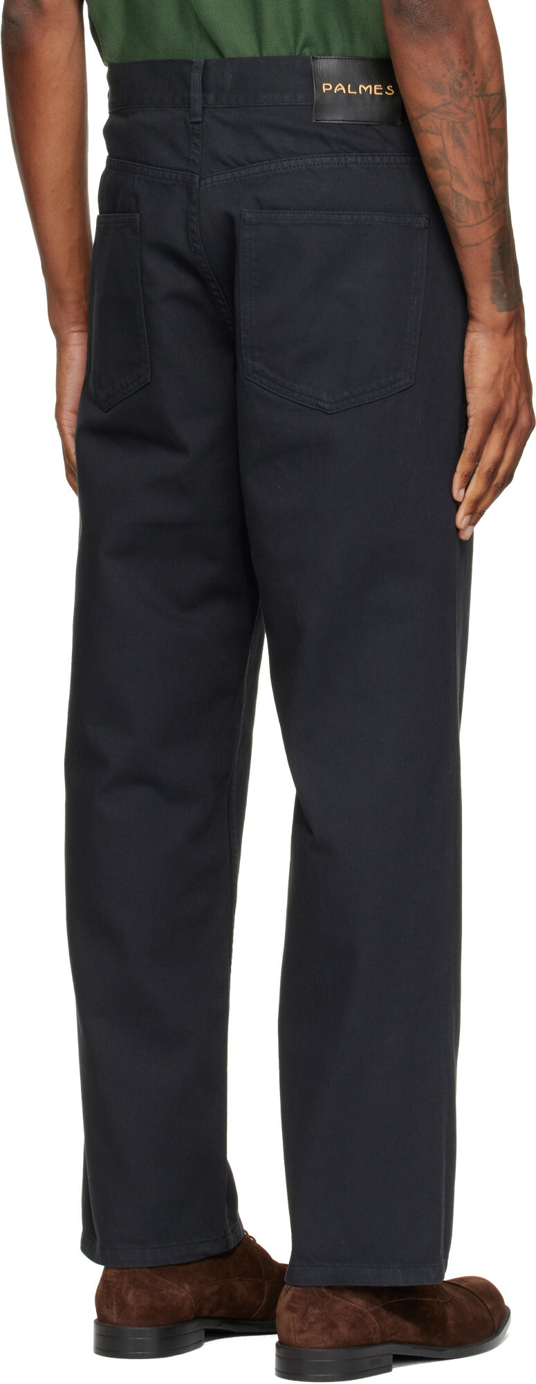 Palmes Black Coarse Trousers