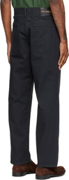 Palmes Black Coarse Trousers