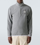 Brunello Cucinelli Cashmere and cotton-blend half-zip sweatshirt