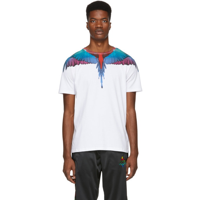 Photo: Marcelo Burlon County of Milan White and Multicolor Wings T-Shirt