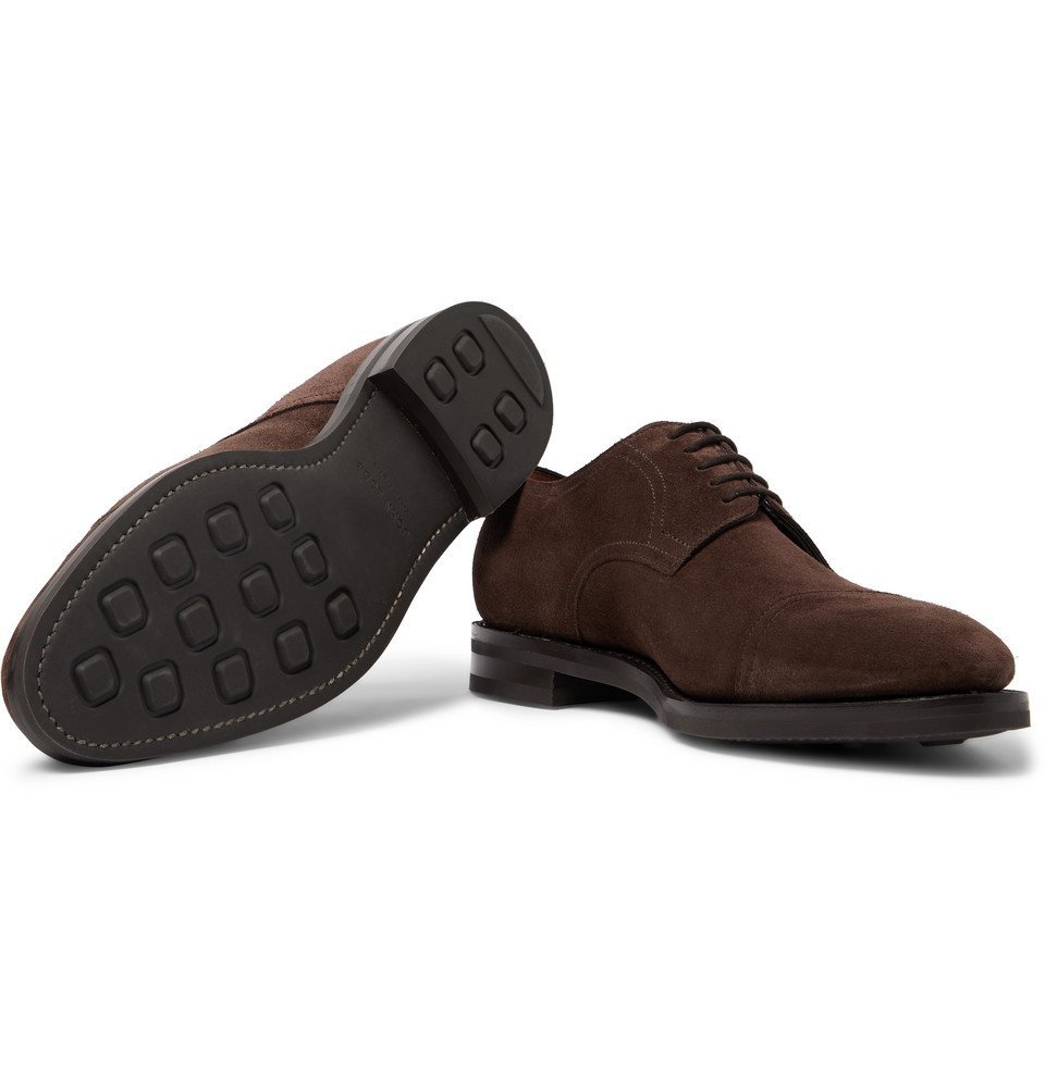 John Lobb - Cap-Toe Suede Derby Shoes - Dark brown John Lobb