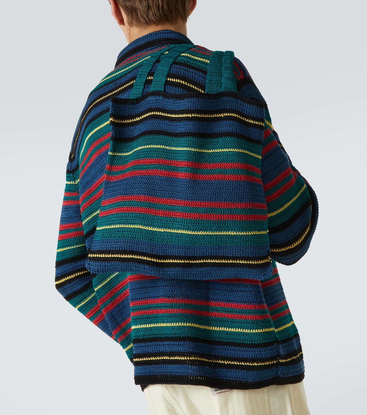 Bode Riverbank striped crochet tote bag