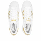 Adidas Men's Superstar W Sneakers in White/Gold