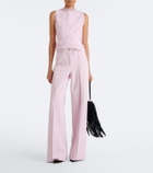 Dorothee Schumacher Layered draped jersey and tulle top