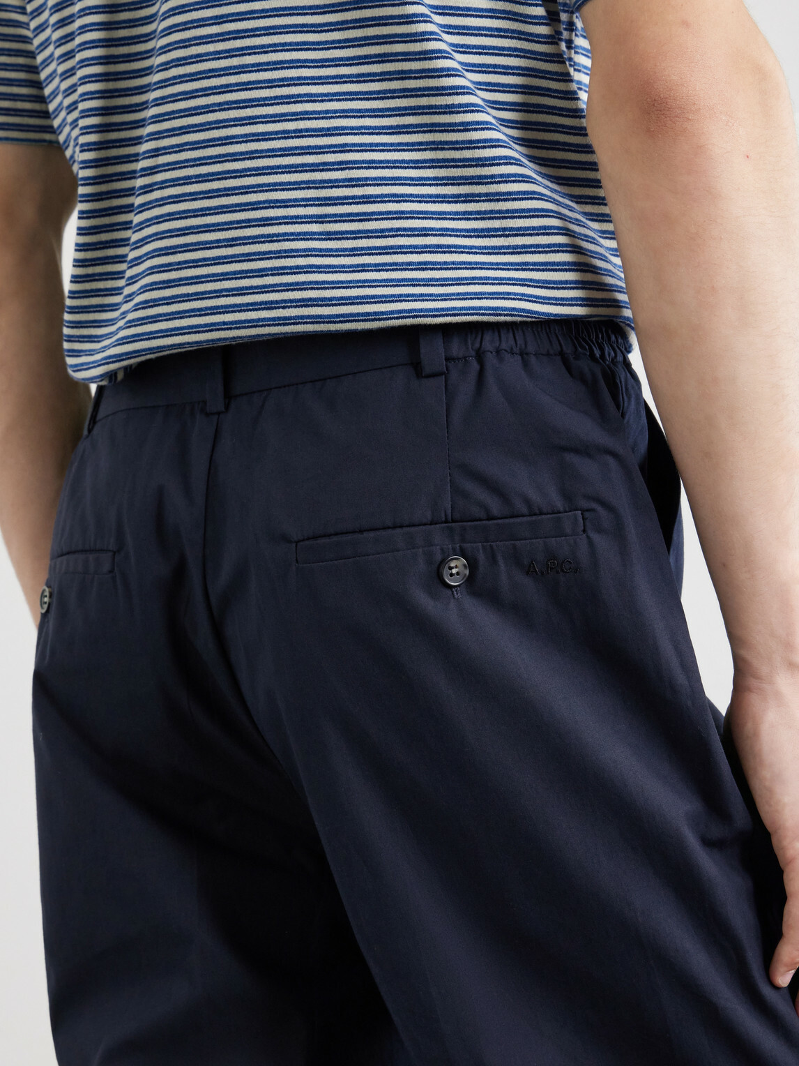 A.P.C. - Dylan Straight-Leg Cotton-Poplin Trousers - Blue