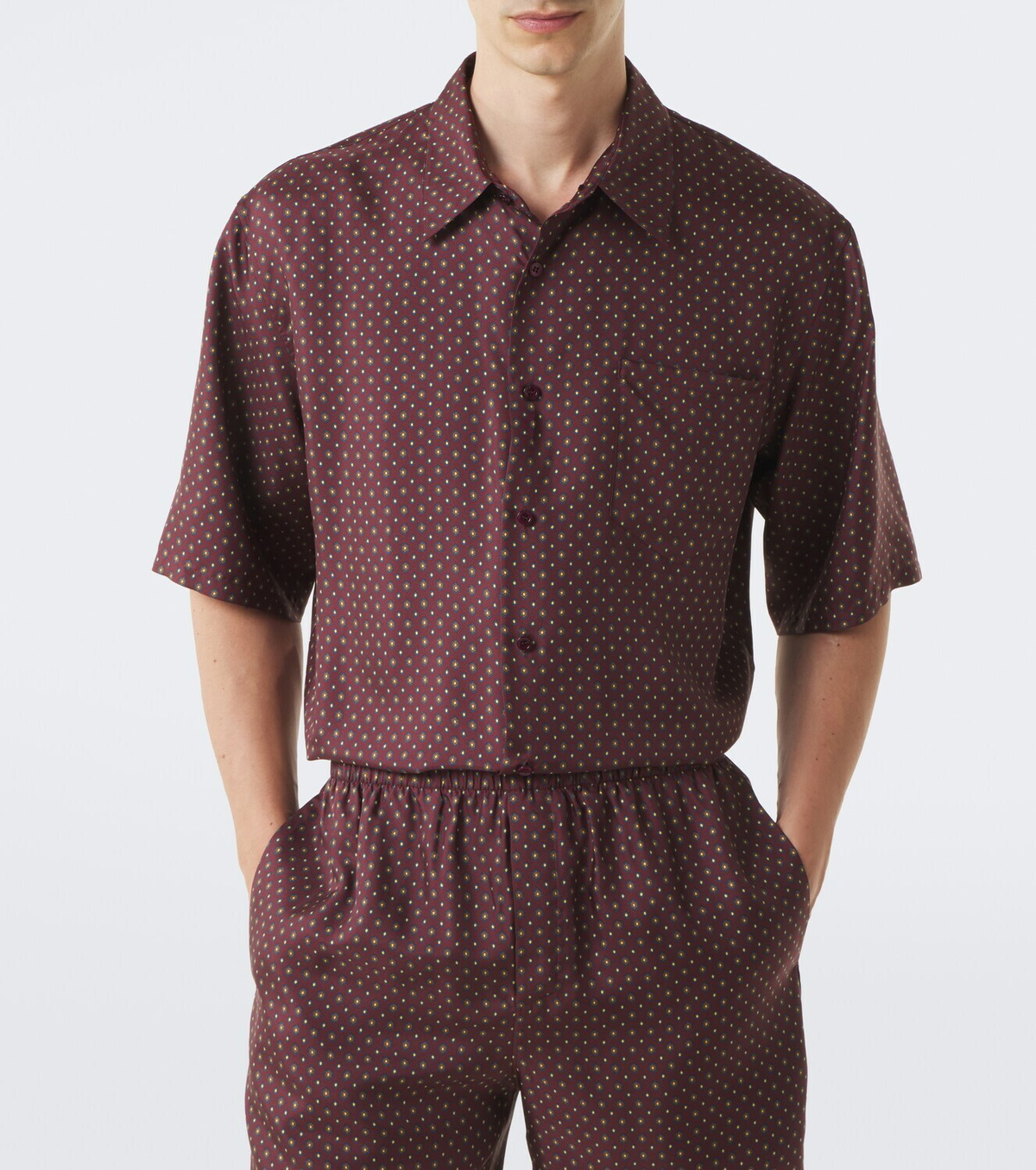 Saint Laurent Printed silk twill shirt