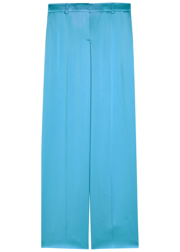 Photo: Stella Mccartney Wide-leg Satin Trousers Blue