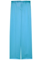 Stella Mccartney Wide-leg Satin Trousers Blue