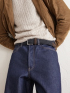 Anderson's - 2cm Suede-Trimmed Braided Belt - Blue