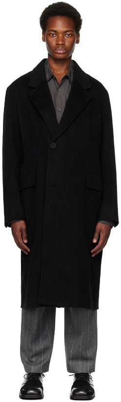 Photo: Solid Homme Black Two-Button Coat