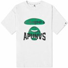 Men's AAPE Street Baseball Universe T-Shirt in Grey