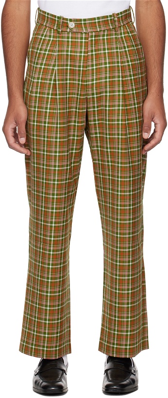 Photo: Late Checkout Green Check Trousers