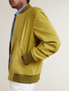 Paul Smith - Suede Bomber Jacket - Yellow