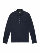 Massimo Alba - Ischia Cotton and Cashmere-Blend Piqué Polo Shirt - Blue