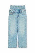 Diesel Jean-illusion denim maxi skirt with slits - Skirts Womens in Blue