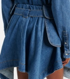 Loewe Double L belted denim miniskirt