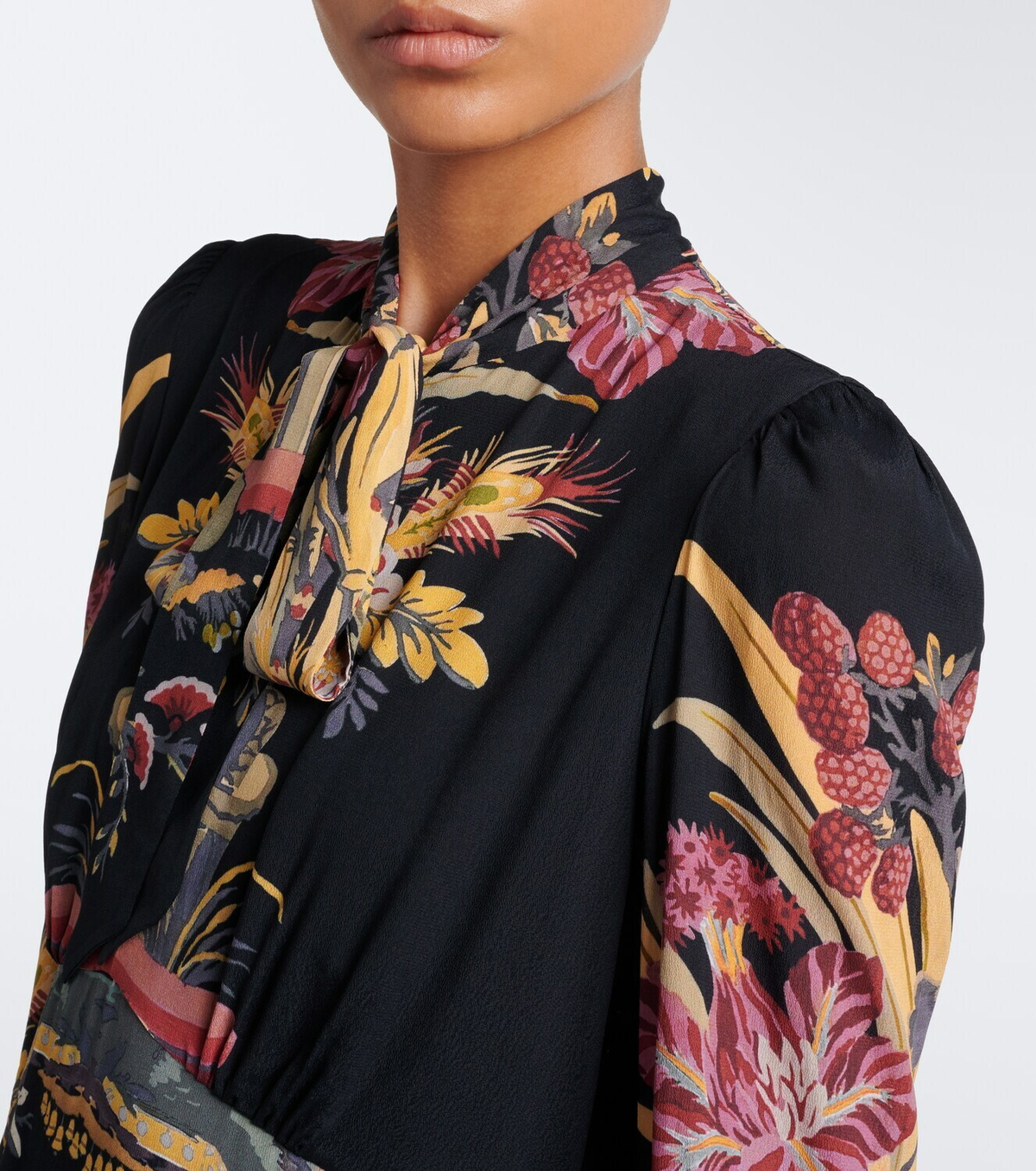 Etro Printed crêpe de chine maxi dress