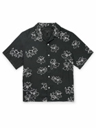 Rag & Bone - Avery Resort Camp-Collar Embroidered Twill Shirt - Black