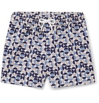 Frescobol Carioca - Shade Mid-Length Printed Swim Shorts - Blue