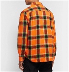 Stüssy - Ace Checked Cotton-Flannel Shirt - Orange