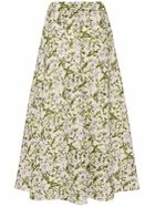 WEEKEND MAX MARA Orme Embroidered Poplin Midi Skirt